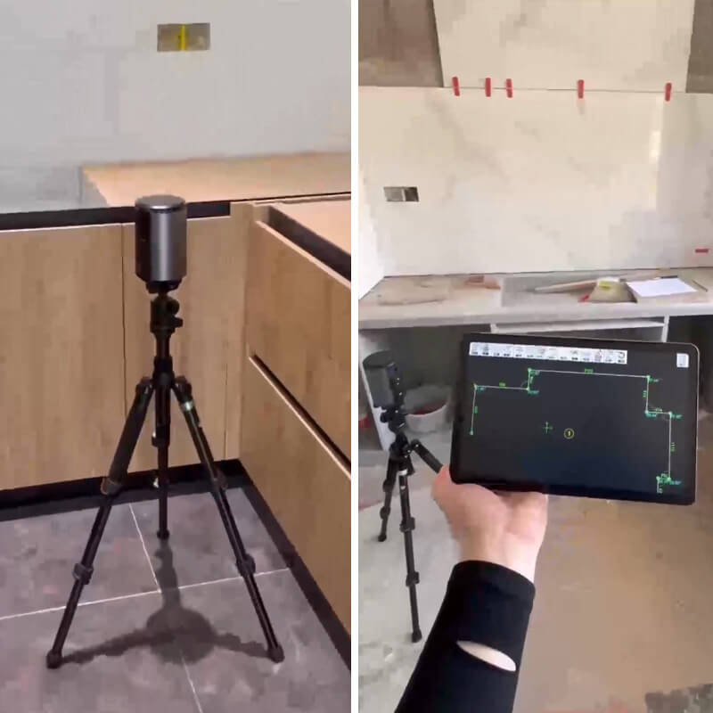 Countertop Measuring Laser Scanner for Kitchen and Bathroom